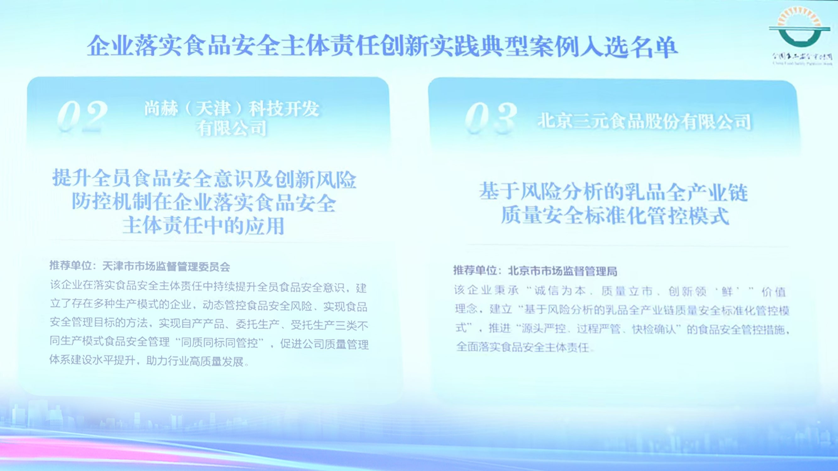 落实食品安全，彰显企业主体责任丨九游体育（NineGameSports）官方网站入选国家市场监管总局“企业落实食品安全主体责任创新实践典型案例”并受邀参加交流会